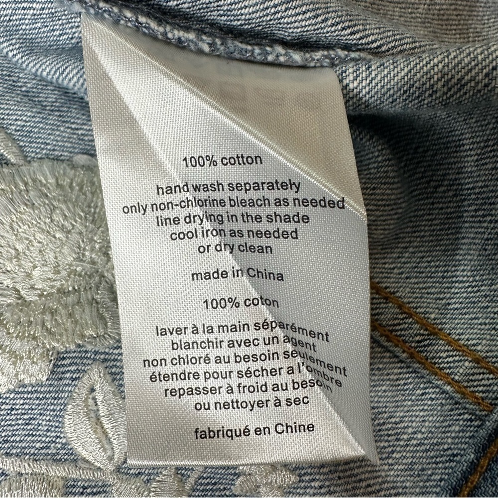 David’s Bridal “The Bride” Embroidered Jean Jacket. Size Small - Picture 9 of 9